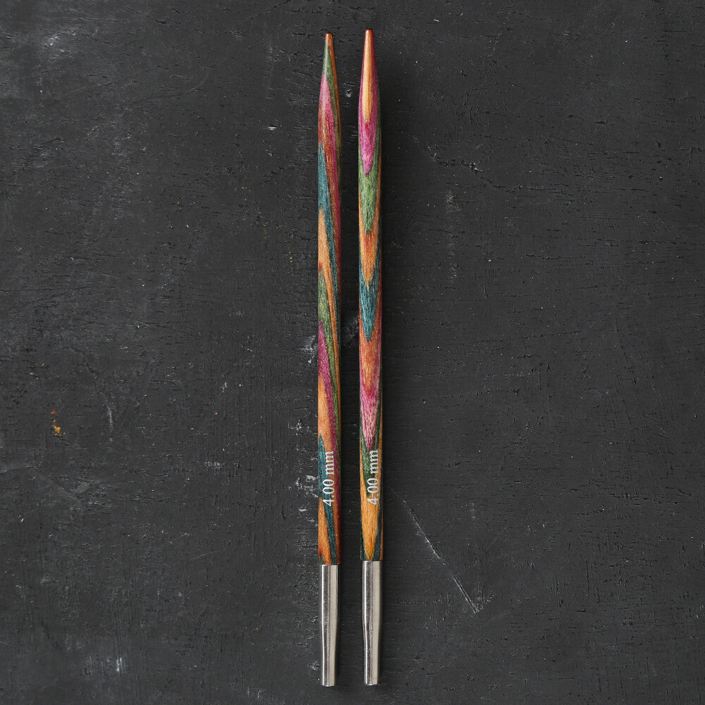 KnitPro Symfonie 4 mm Değiştirilebilir Ahşap Misinalı Şiş Ucu - 20403