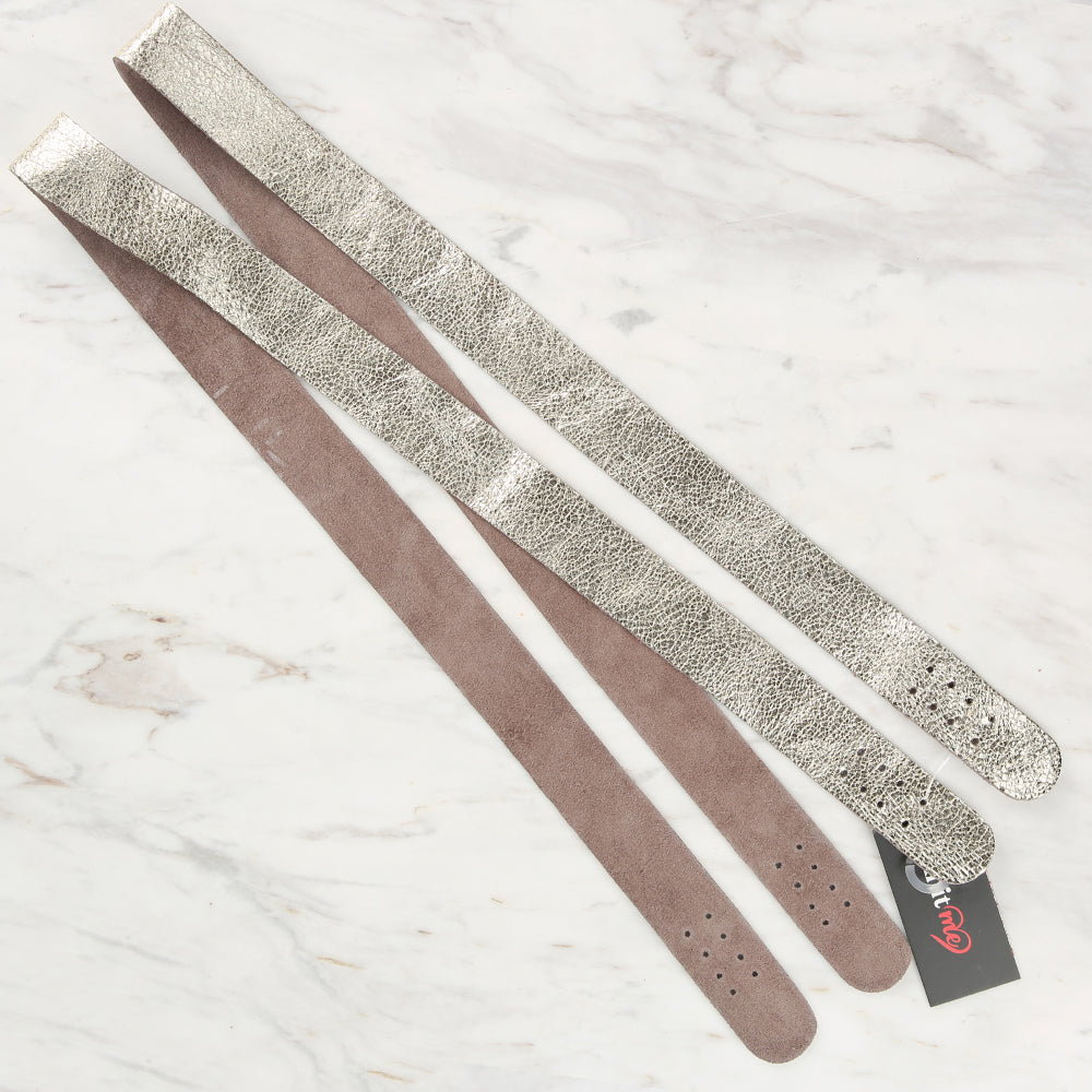 Knitme Gerçek Deri Spor Dikiş Çanta Askısı 75x2.5 cm Altın BA-0036