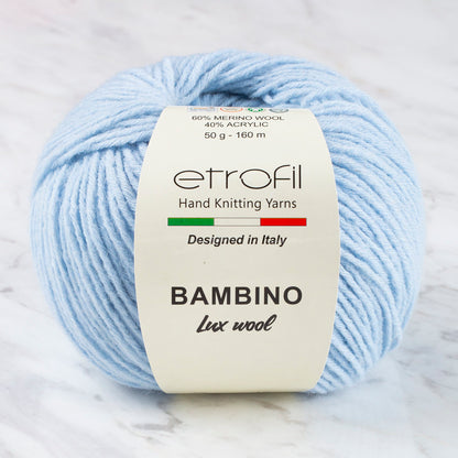 Etrofil Bambino Lux Wool Açık Mavi El Örgü İpliği - 70516