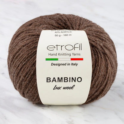 Etrofil Bambino Lux Wool Kahverengi El Örgü İpliği - 70701