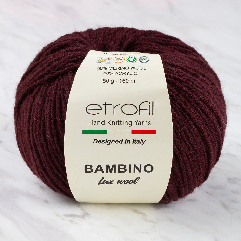Etrofil Bambino Lux Wool Bordo El Örgü İpliği - 70317
