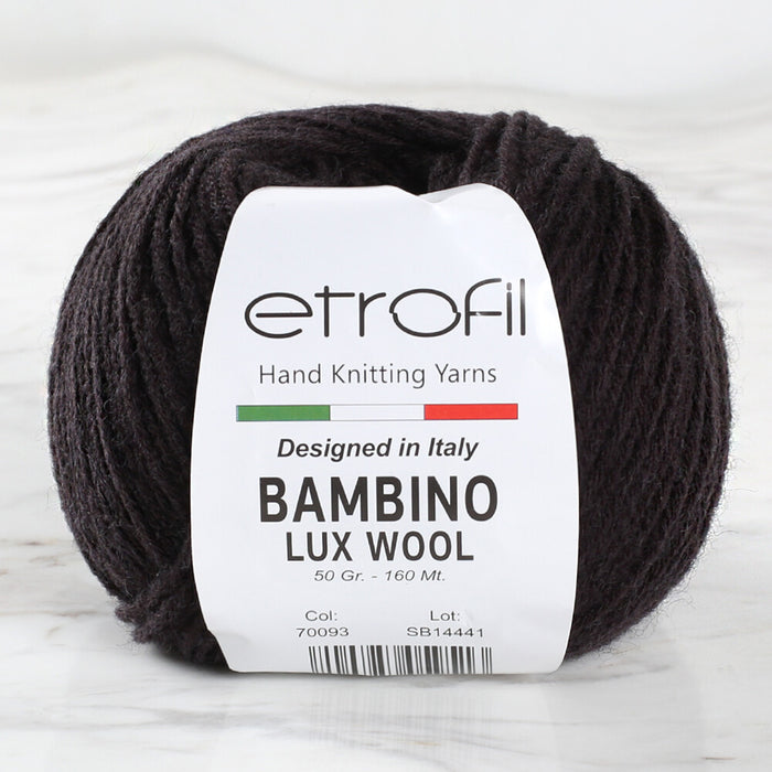 Etrofil Bambino Lux Wool Siyah El Örgü İpliği - 70093