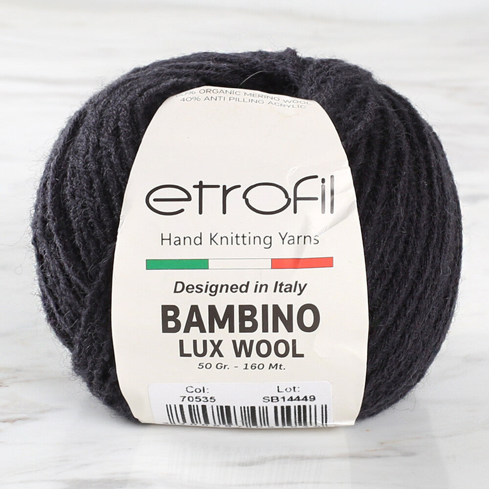 Etrofil Bambino Lux Wool Koyu Lacivert El Örgü İpliği - 70535