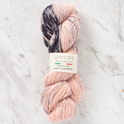 Etrofil Baby Cashmere Pembe - Gri Ebruli El Örgü İpliği - EL009