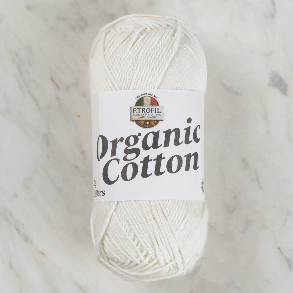 Etrofil Organic Cotton Beyaz El Örgü İpi - 71087