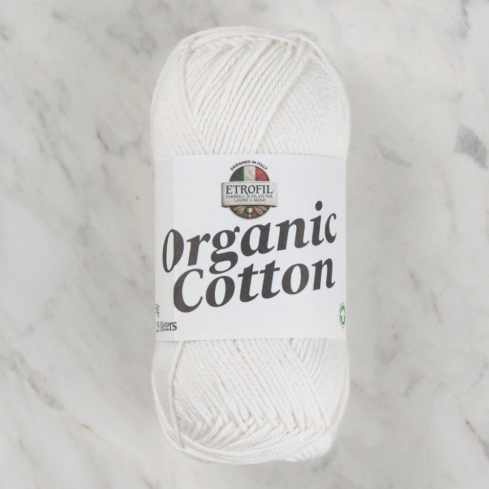 Etrofil Organic Cotton Beyaz El Örgü İpi - 71088