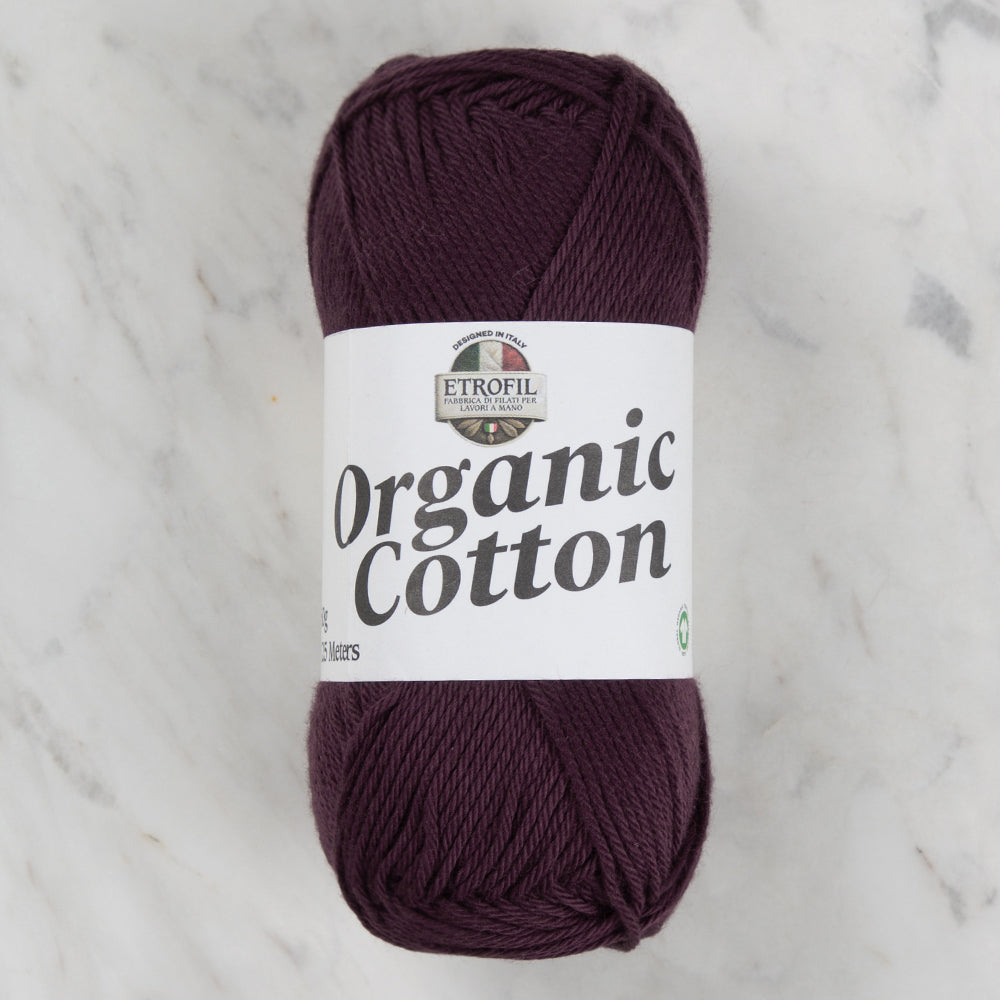 Etrofil Organic Cotton Mürdüm El Örgü İpi - 72293