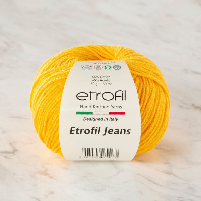 Etrofil Jeans Sarı El Örgü İpi - 006