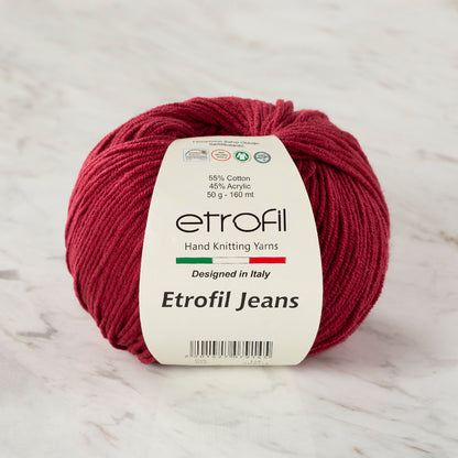 Etrofil Jeans Bordo El Örgü İpi - 015