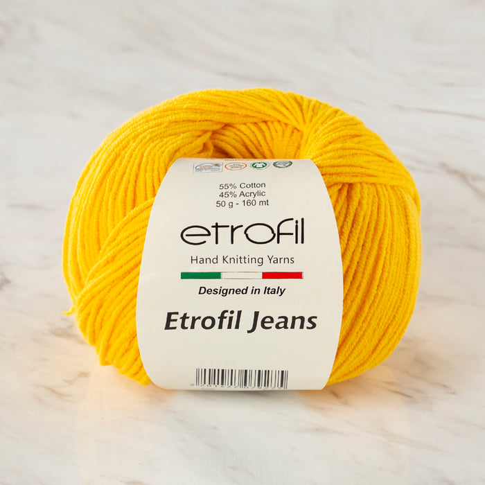Etrofil Jeans Sarı El Örgü İpi - 029