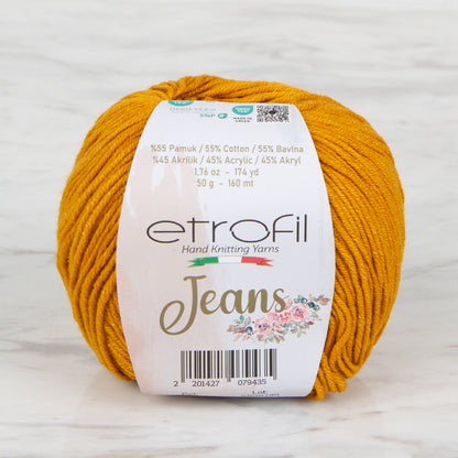Etrofil Jeans Koyu Sarı El Örgü İpi - 45