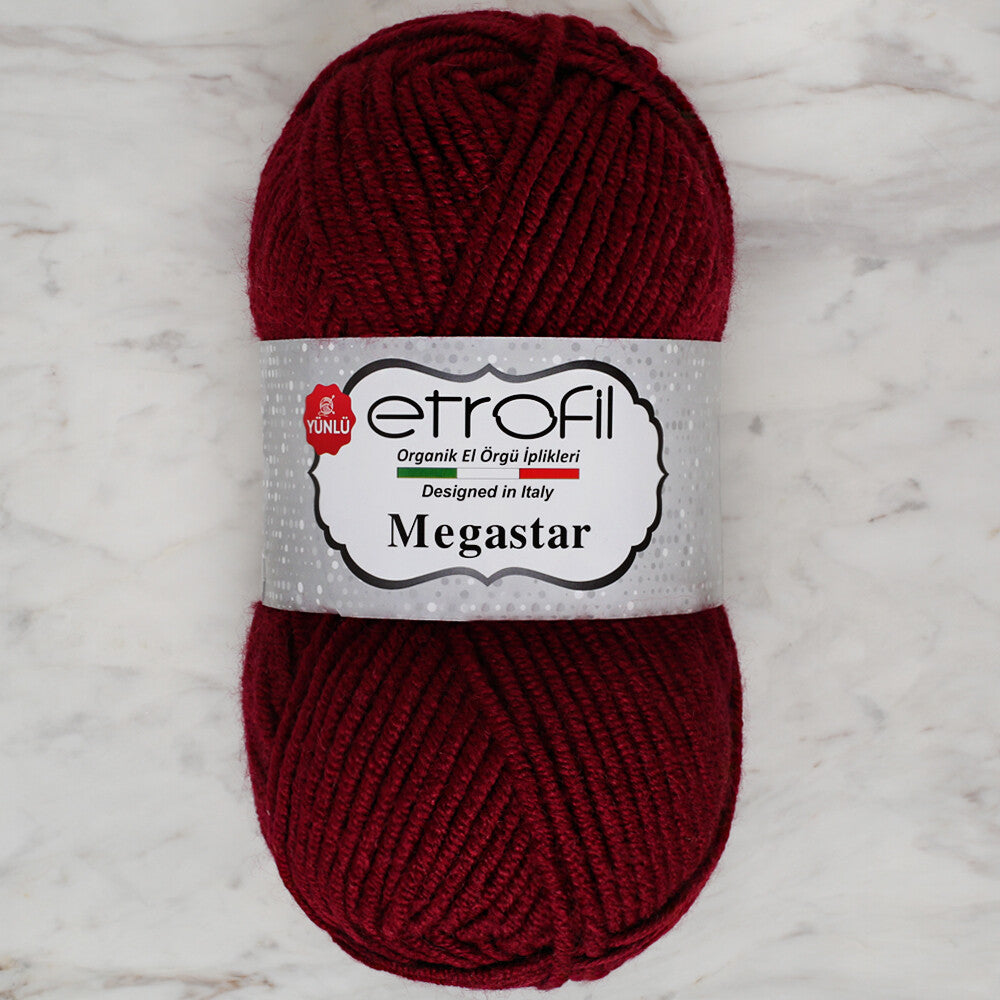 Etrofil Megastar Bordo El Örgü İpi - 73143