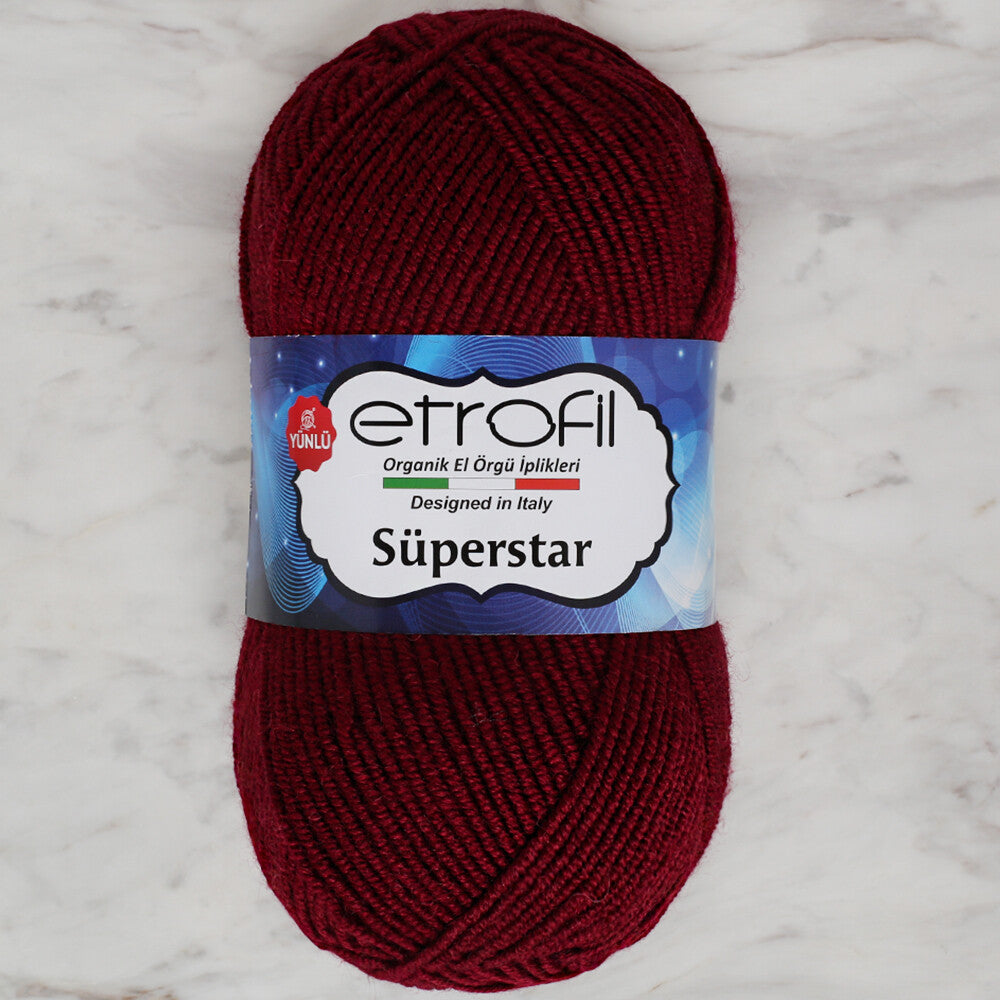 Etrofil Süperstar Bordo El Örgü İpi - 73143