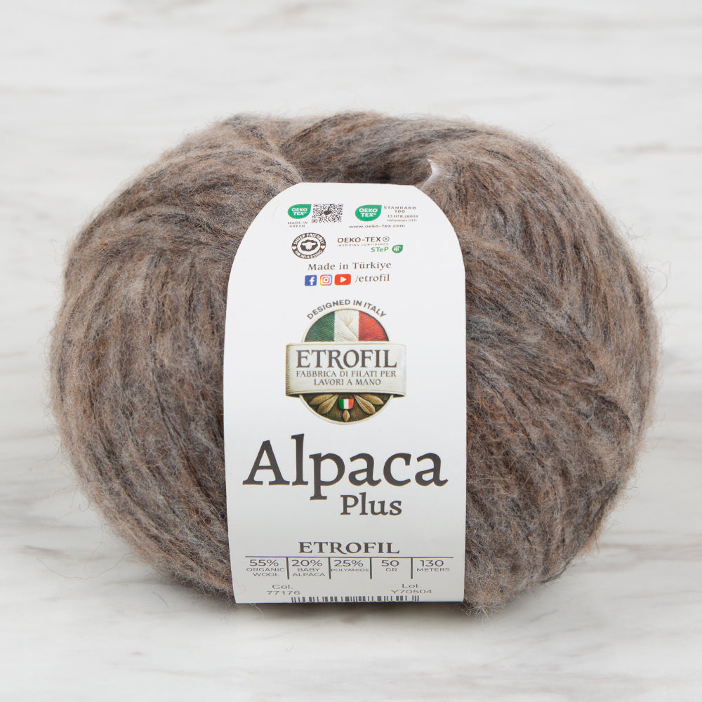 Etrofil Alpaca Plus Kahverengi El Örgü İpi - 77176