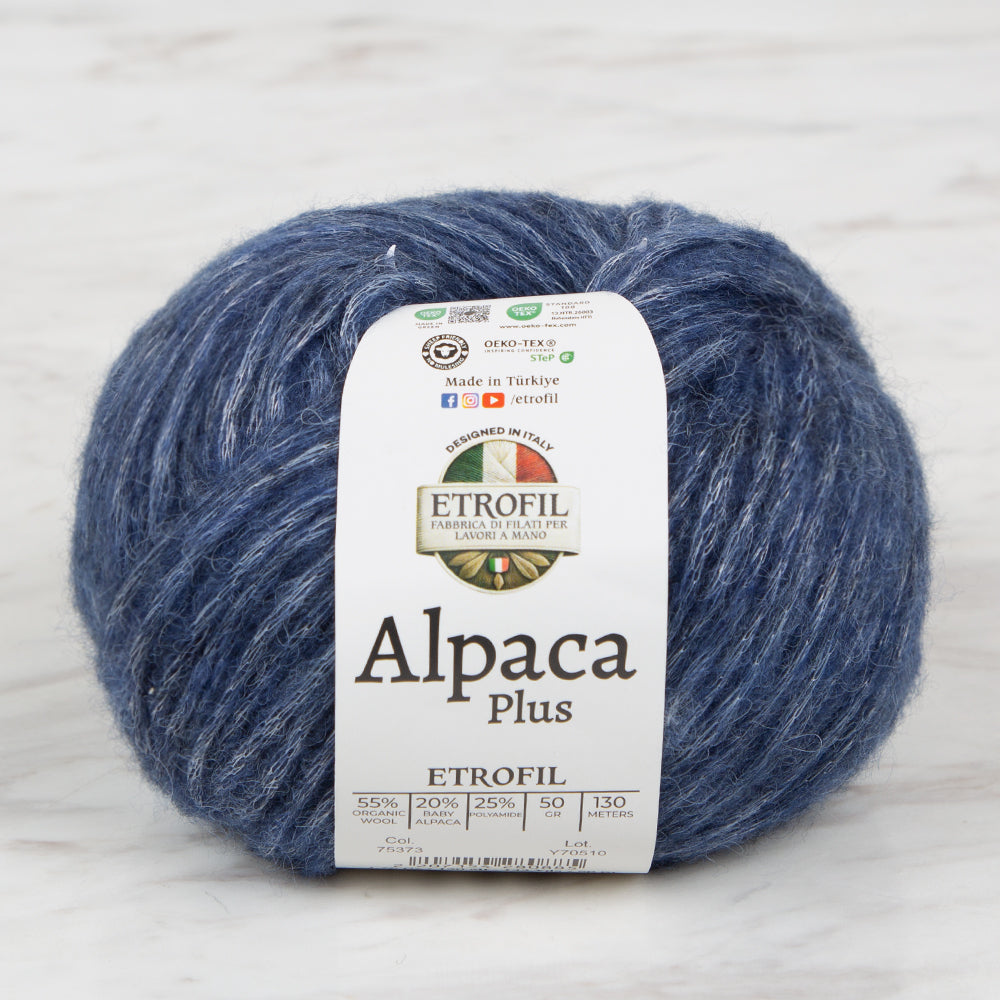 Etrofil Alpaca Plus Mavi El Örgü İpi - 75373