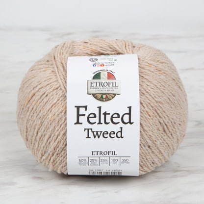 Etrofil Felted Tweed Bej El Örgü İpi - 71067