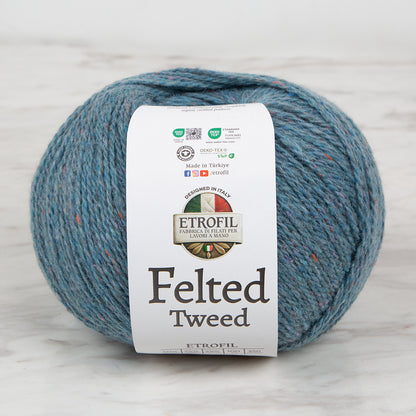Etrofil Felted Tweed Mavi El Örgü İpi - 75375