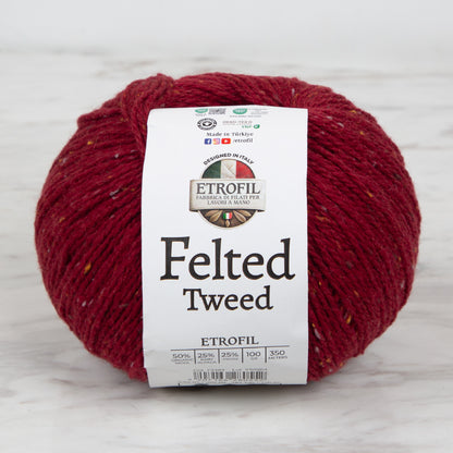 Etrofil Felted Tweed Bordo El Örgü İpi - 73384