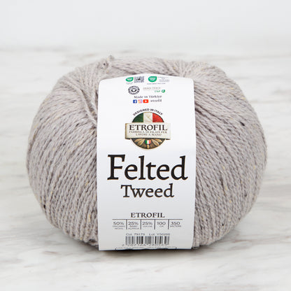 Etrofil Felted Tweed Gri El Örgü İpi - 79179
