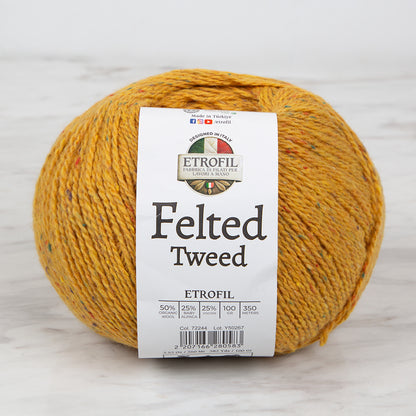 Etrofil Felted Tweed Hardal El Örgü İpi - 72244
