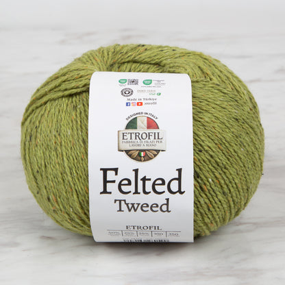 Etrofil Felted Tweed Yeşil El Örgü İpi - 74314