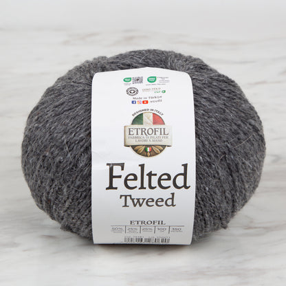 Etrofil Felted Tweed Gri El Örgü İpi - 79181
