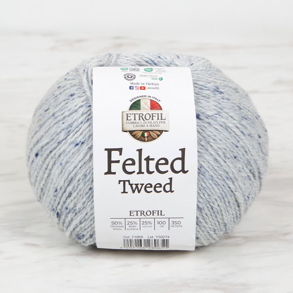 Etrofil Felted Tweed Gri El Örgü İpi - 71068