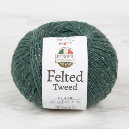 Etrofil Felted Tweed Yeşil El Örgü İpi - 74316