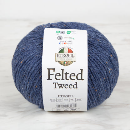 Etrofil Felted Tweed Lacivert El Örgü İpi - 75376