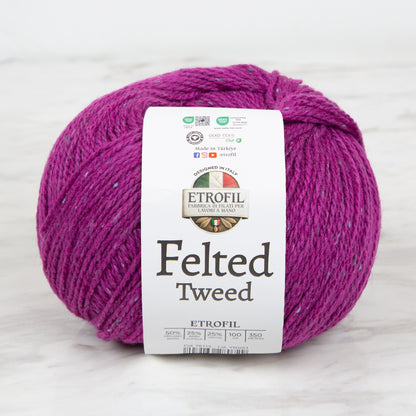 Etrofil Felted Tweed Mor El Örgü İpi - 76113