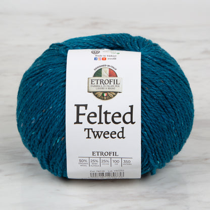 Etrofil Felted Tweed Mavi El Örgü İpi - 74318