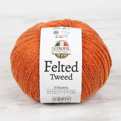 Etrofil Felted Tweed Turuncu El Örgü İpi - 72245