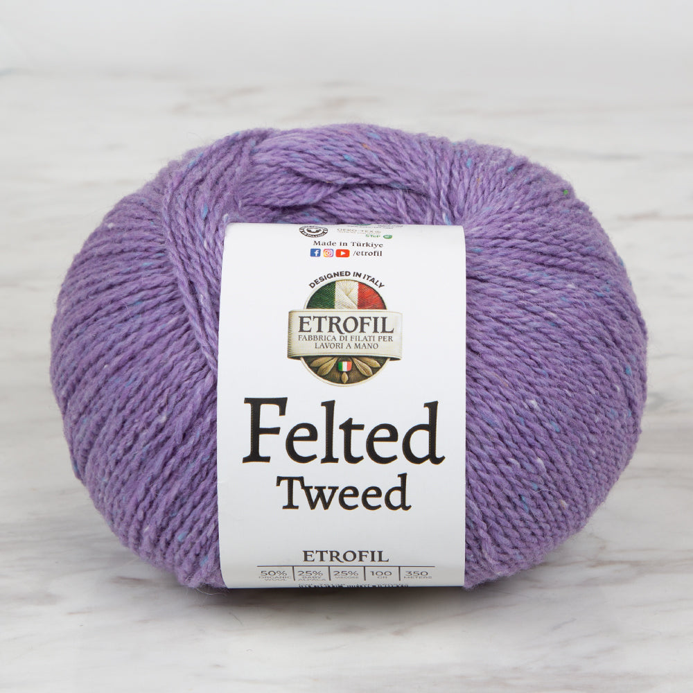 Etrofil Felted Tweed Lila El Örgü İpi - 76138