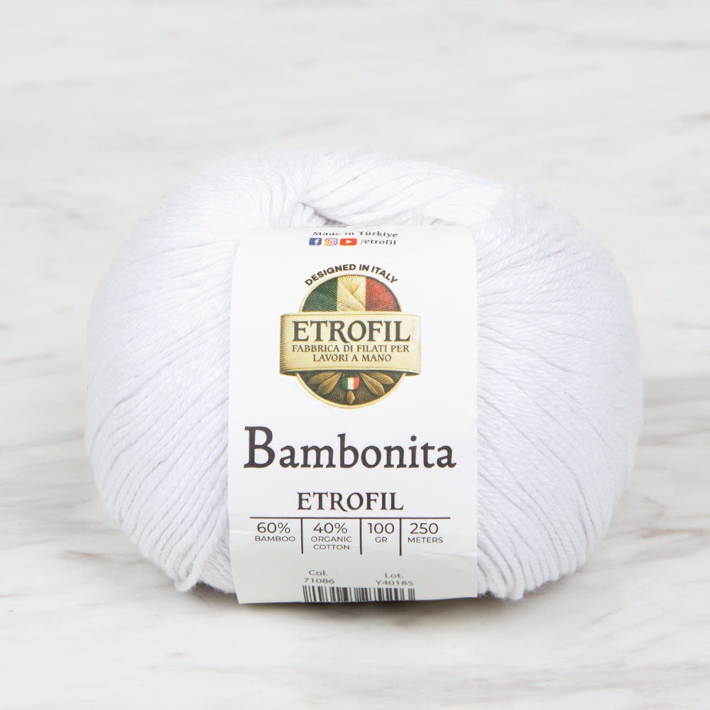 Etrofil Bambonita Beyaz El Örgü İpi - 71086