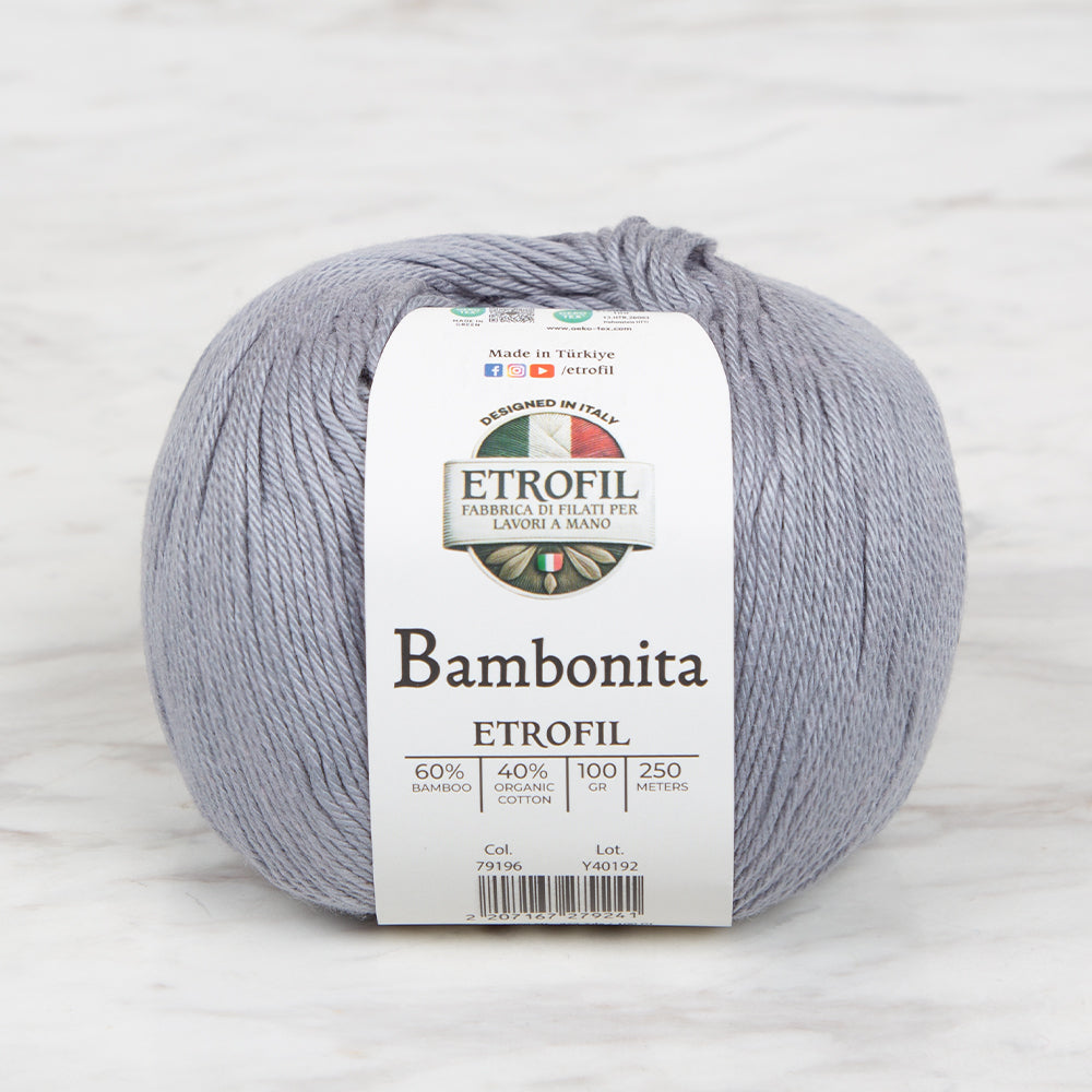 Etrofil Bambonita Gri El Örgü İpi - 79196
