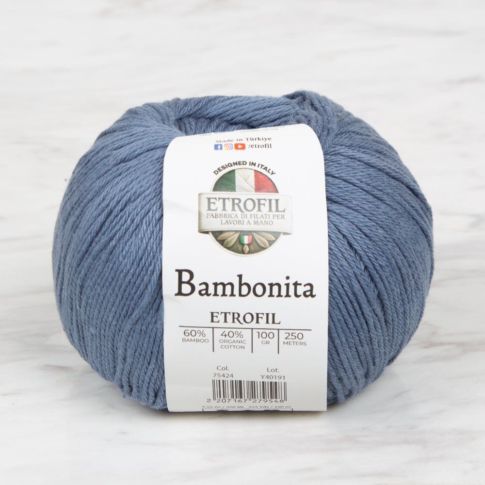 Etrofil Bambonita Mavi El Örgü İpi - 75424