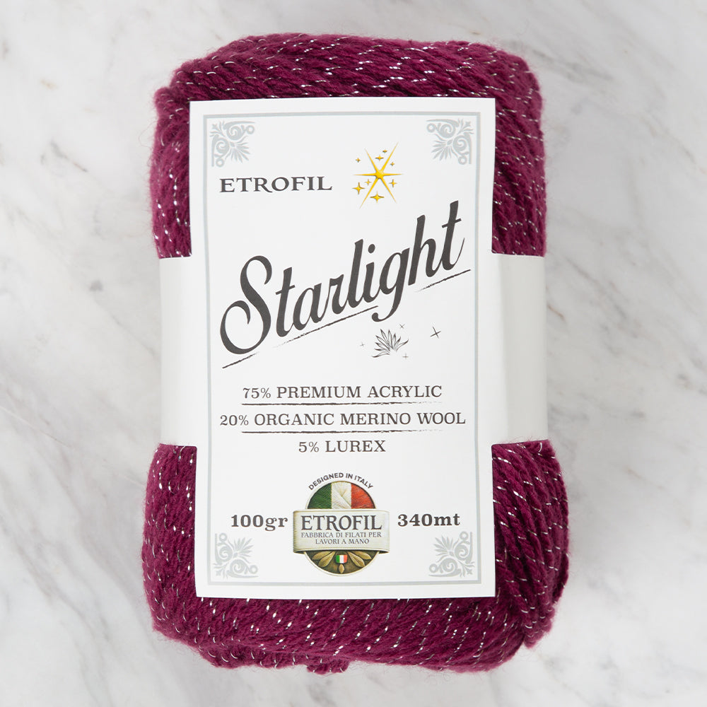 Etrofil Starlight Bordo El Örgü İpi - 70609
