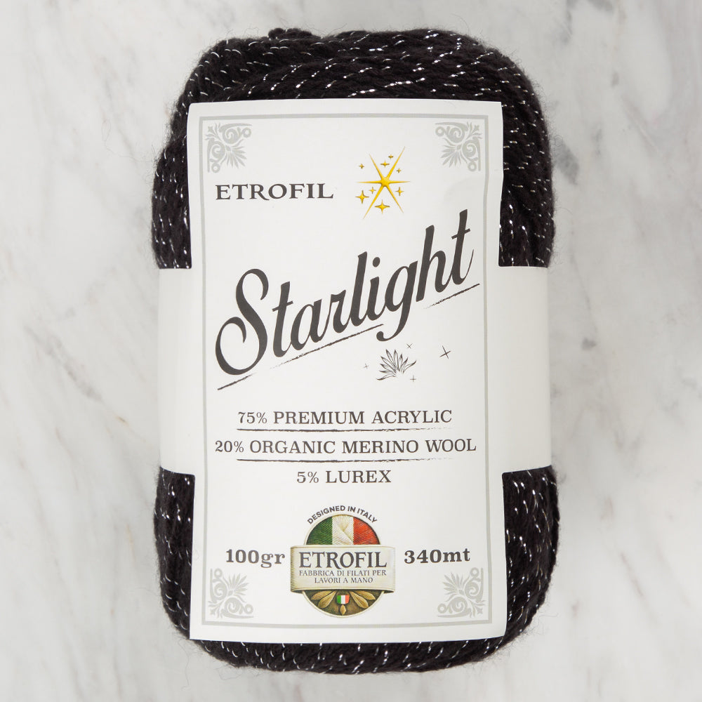 Etrofil Starlight Siyah El Örgü İpi - 70978