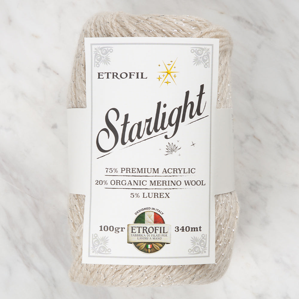 Etrofil Starlight Krem El Örgü İpi - 77011