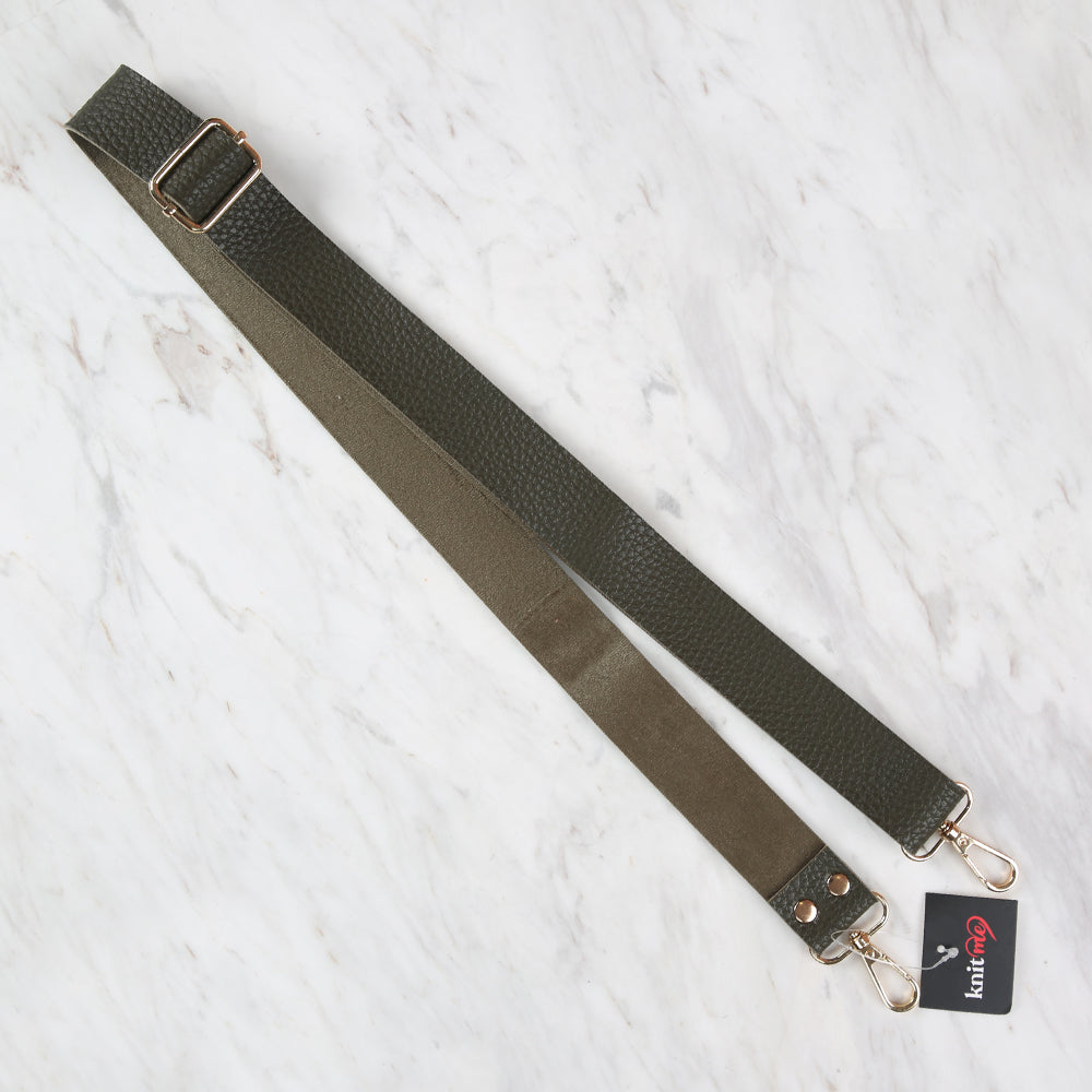 Knitme Sürgü Tokalı Çanta Askısı 130x3 cm Haki BA-0004