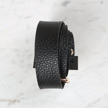 Knitme Sürgü Tokalı Çanta Askısı 130x3 cm Siyah BA-0004