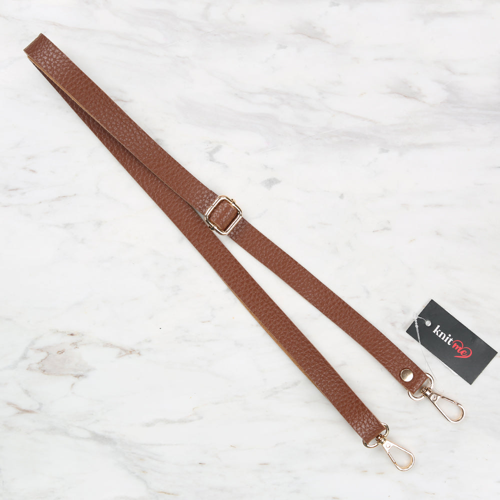 Knitme Sürgü Tokalı Çanta Askısı 135x1,5 cm Taba BA-0001