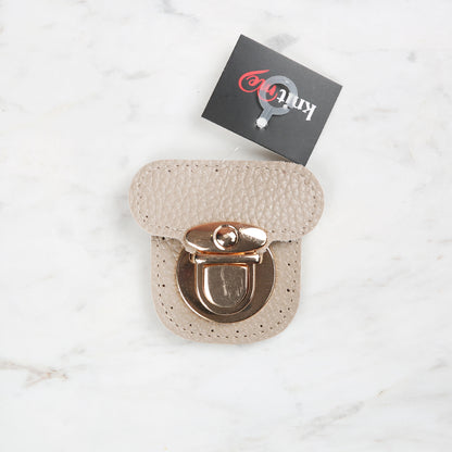 Knitme Dikişli Kilit 6x6 cm Bej BA-0067
