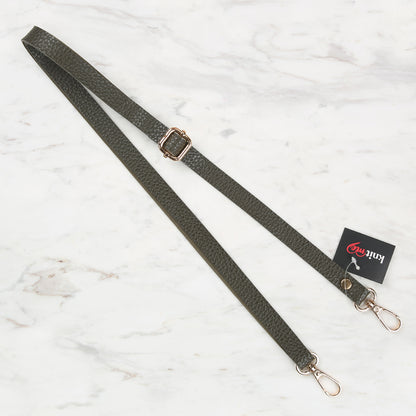 Knitme Sürgü Tokalı Çanta Askısı 135x1,5 cm Haki BA-0001