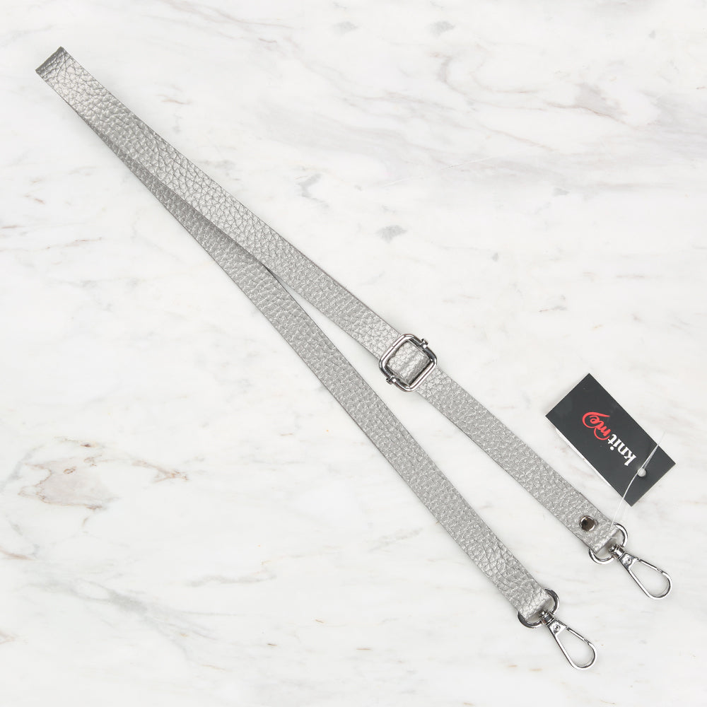Knitme Sürgü Tokalı Çanta Askısı 135x1,5 cm Gümüş BA-0001