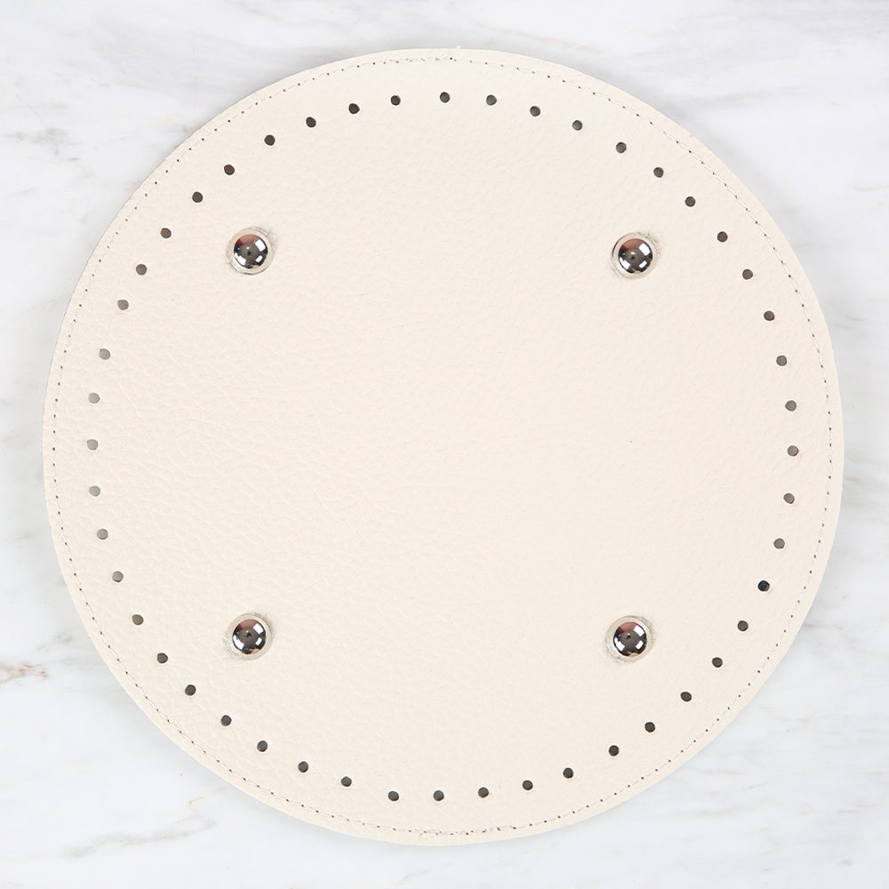 Knitme Çanta Tabanı Yuvarlak 22 cm Krem BA-0064