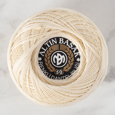Altınbaşak No: 50 Ekru Klasik Renkli Dantel İpliği - 0375 - 26