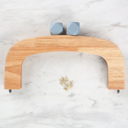 Akçaylar Gri Boncuklu Ahşap Çanta Bursu