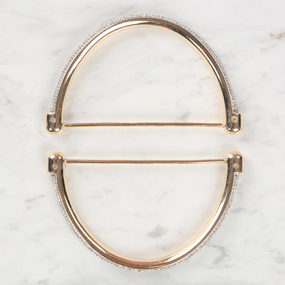 Akçaylar Taşlı Metal D Model Çanta Sapı Altın-Gümüş