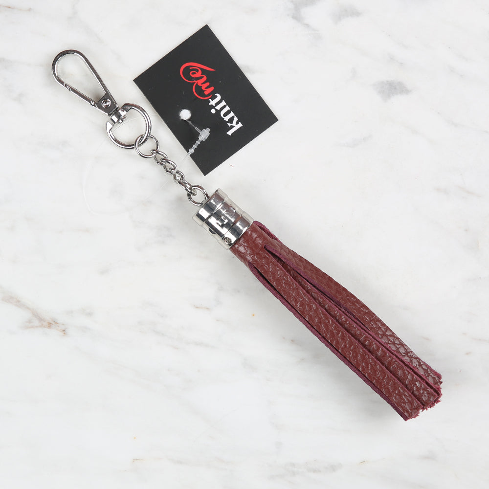 Knitme Çanta Püskülü Bordo BA-0009